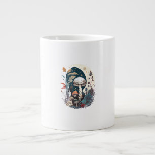 Caneca De Café Grande Estética Goblincore e Cottagecore de Botânica de C
