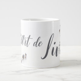 Caneca De Café Grande Estética Personalizada L'Art de Vivre Slow Living