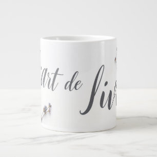 Caneca De Café Grande Estética Personalizada L'Art de Vivre Slow Living