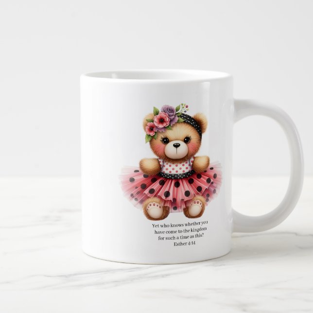 Caneca De Café Grande Esther 4:14 Girly Bear Coffee Mug (Direita)