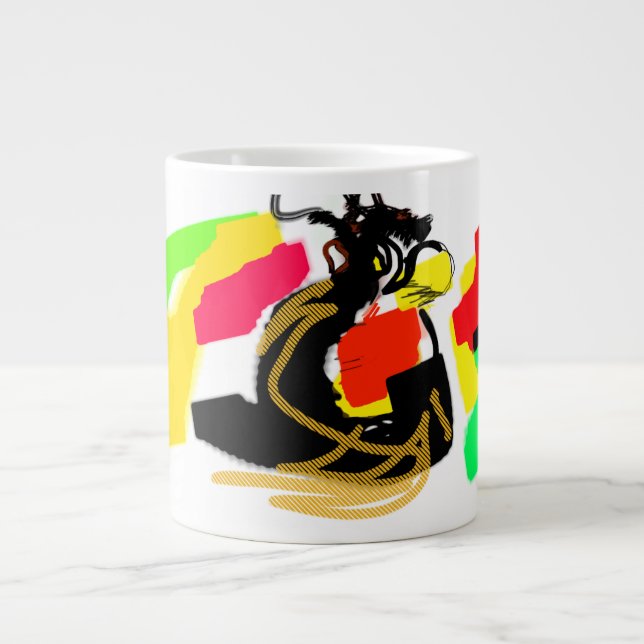 Caneca De Café Grande Estilo coruja bacana (Frente)