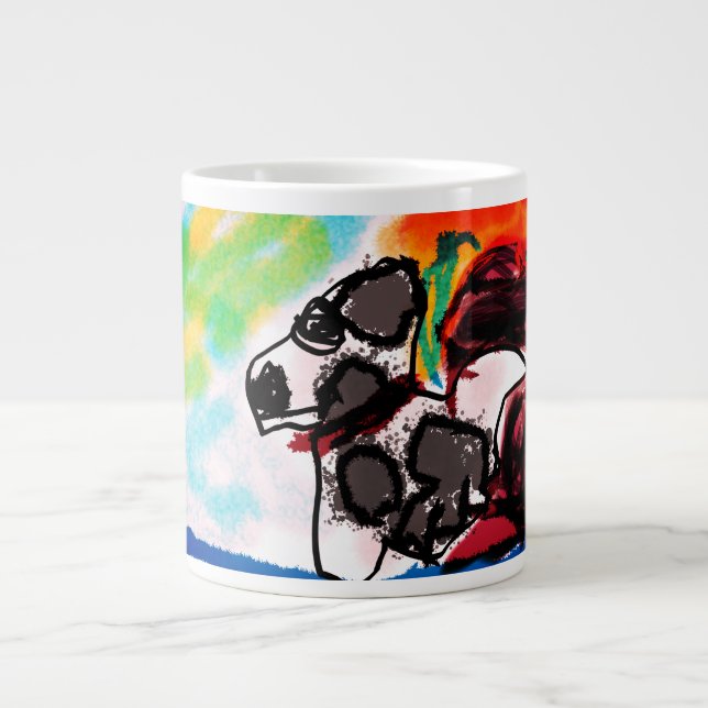 Caneca De Café Grande Estilo de amante Dalmático (Frente)