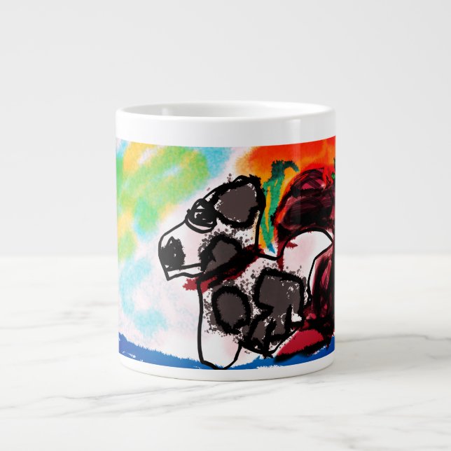 Caneca De Café Grande Estilo de amante Dalmático (Frente)