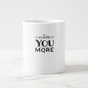 Caneca De Café Grande Estilo de Design Artístico Amor Você Mais