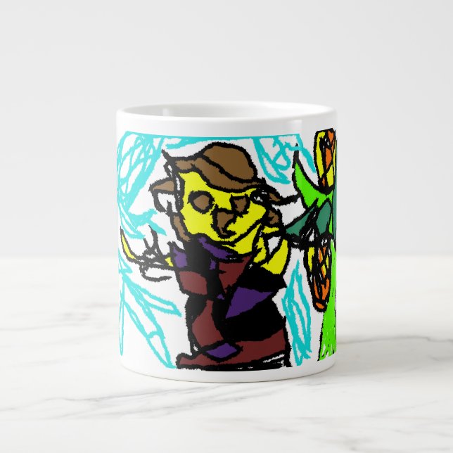 Caneca De Café Grande Estilo de espantalho (Frente)