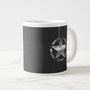 Caneca De Café Grande Estilo de Fibra de Carbono com Etiqueta de Estênc