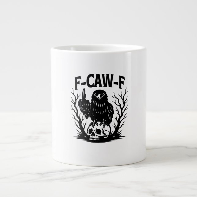 Caneca De Café Grande Estilo essencial fixe e único F Caw F (Frente)