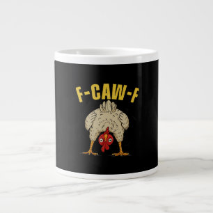 Caneca De Café Grande Estilo Estético Divertido Gótico Corvo Humor F-Caw