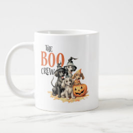 Caneca De Café Grande Estilo Vintage do Século médio "A Tripulação Boo" 