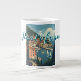 Caneca De Café Grande Estilo Vintage Portofino Genova Itália