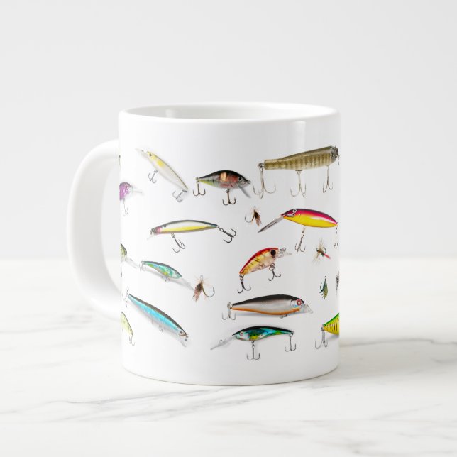 Caneca De Café Grande Estirpes De Pesca (Frente Esquerda)