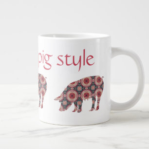 Caneca De Café Grande Estou indo ao estilo de porco