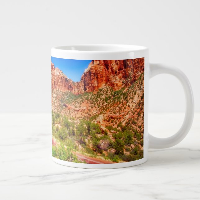 Caneca De Café Grande Estrada Através Do Parque Nacional De Zion (Direita)