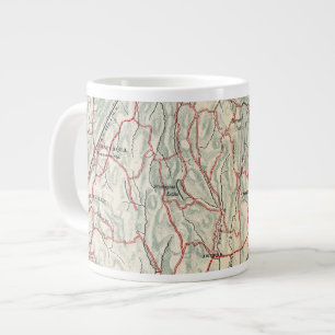 Caneca De Café Grande Estradas de bicicleta em Nova York e Conneticut