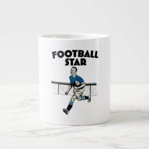 Caneca De Café Grande Estrela do Futebol