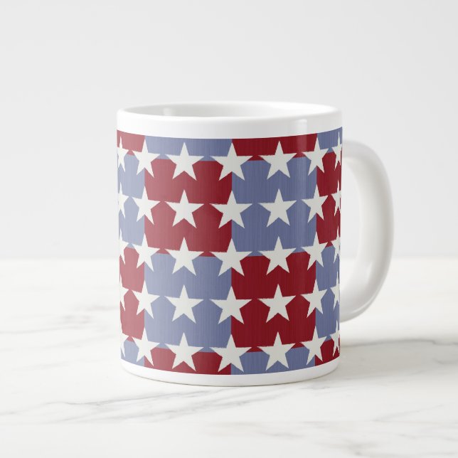 Caneca De Café Grande Estrelas e Stripes (Frente Esquerda)