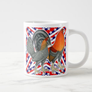 Caneca De Café Grande Estrelas e Stripes Gamefowl