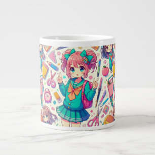 Caneca De Café Grande estudante de anime