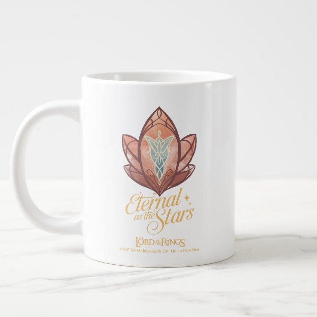 Caneca De Café Grande Eternal como as Estrelas Evenstar Gráfico (Esquerda)