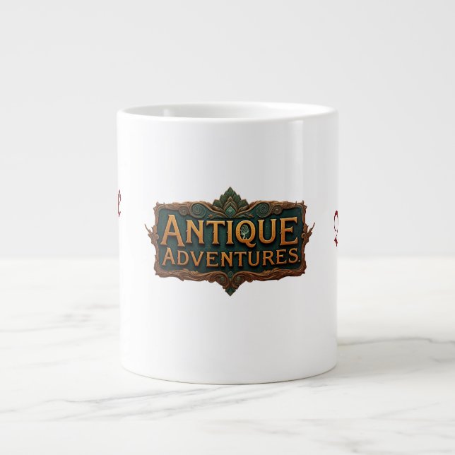 Caneca De Café Grande Eterno de Arte Antigráfico de Aventuras - (Frente)