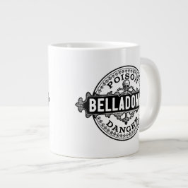 Caneca De Café Grande Etiqueta Venenosa de Estilo Belladonna