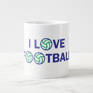 Caneca De Café Grande Eu adoro futebol americano