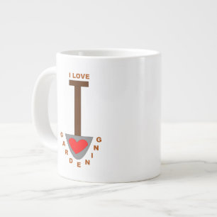 Caneca De Café Grande Eu Adoro Jardinagem de Sapo