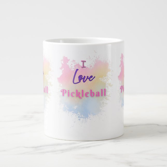 Caneca De Café Grande Eu Adoro Pickleball (Frente)