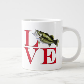 Caneca De Café Grande Eu Amo Bass