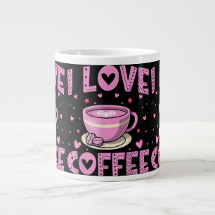 Caneca De Café Grande Eu Amo Café - Engraçado Cafeine Drinker Caffeine A