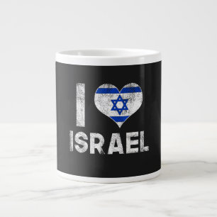 Caneca De Café Grande Eu Amo Israel