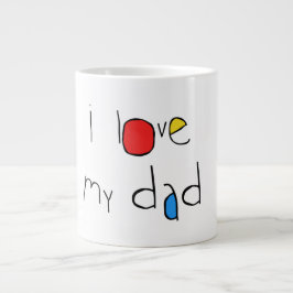 Caneca De Café Grande Eu Amo Meu Pai