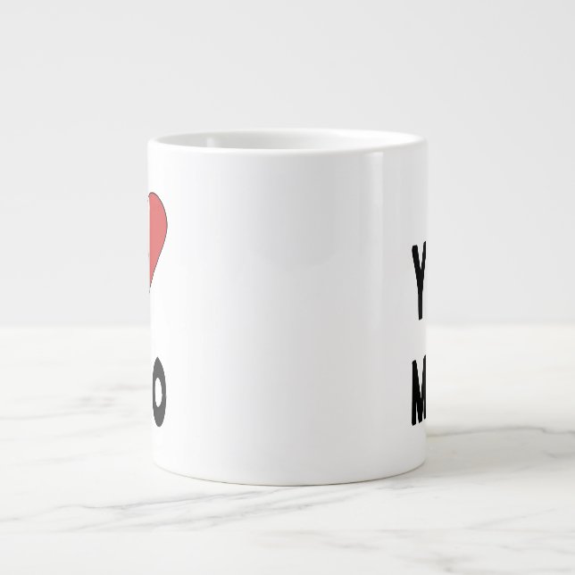 Caneca De Café Grande Eu Amo México (Frente)
