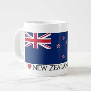 Caneca De Café Grande Eu Amo NZ Jumbo Mug