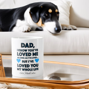 Caneca De Café Grande Eu Amo Você a Minha Vida Toda Dia dos Pais