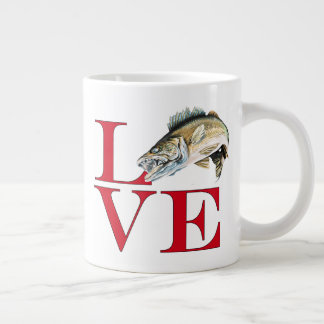 Caneca De Café Grande Eu Amo Walleye