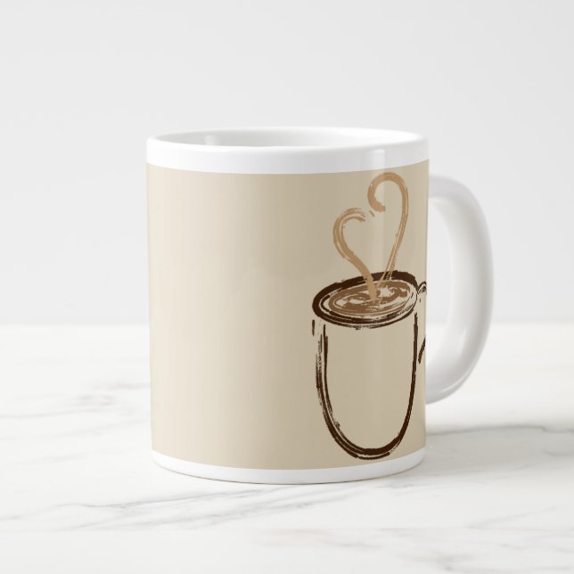 Caneca De Café Grande Eu bebo café para sua proteção (Frente Esquerda)