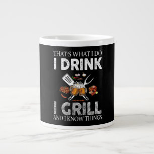 Caneca De Café Grande Eu Bebo E Giro Presente Personalizado De Comida