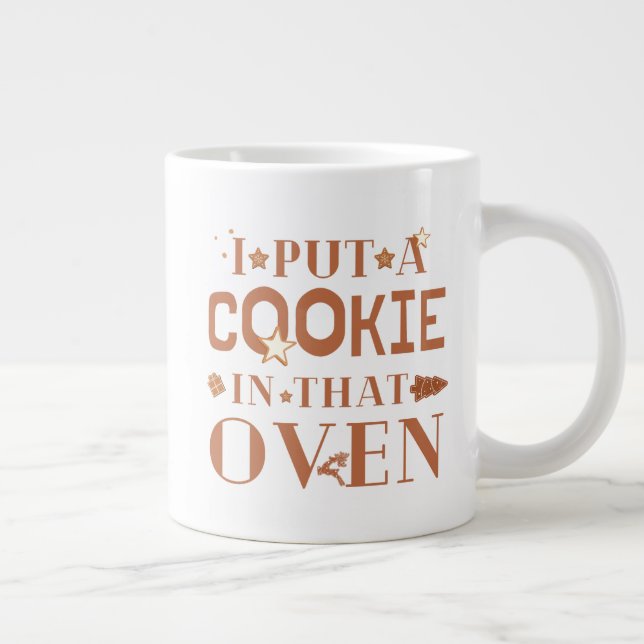 Caneca De Café Grande Eu Coloquei Um Biscoito Naquele Casal Forno De Nat (Direita)