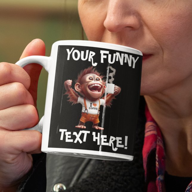 Caneca De Café Grande Eu coração café (Criador carregado)