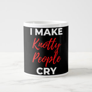 Caneca De Café Grande Eu Faço Pessoas De Knotty Chorar