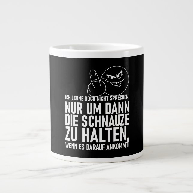 CANECA DE CAFÉ GRANDE EU NÃO APRENDO A FALAR (Frente)