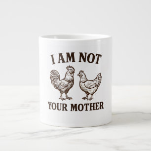Caneca De Café Grande Eu não sou o seu galo e galinha mãe