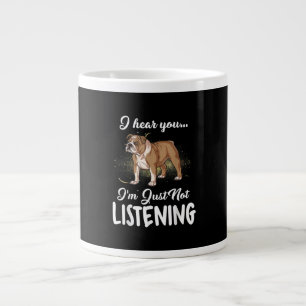 Caneca De Café Grande Eu Ouço Você Não Ouvir Inglês Bulldog Gift