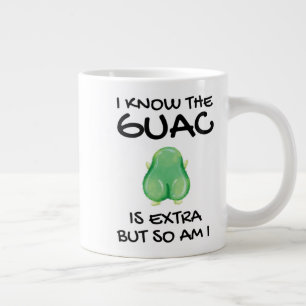 Caneca De Café Grande Eu Sei Que O Guac É Extra Mas Eu Também Sou Deslig