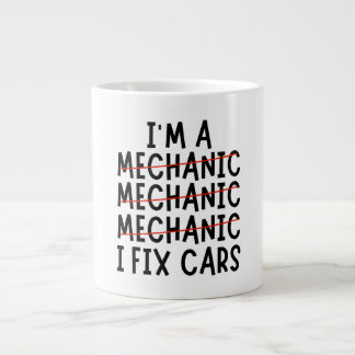 Caneca De Café Grande Eu Sou Mecânico Eu Conserto Carros, Engraçadas Cit