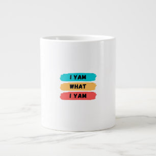 Caneca De Café Grande Eu Sou O Que Eu Sou Um Clássico Engraçado