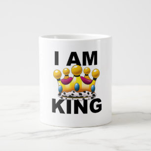 Caneca De Café Grande Eu sou Rei