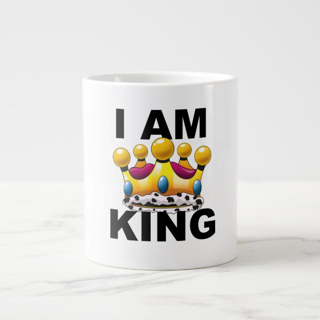 Caneca De Café Grande Eu sou Rei (Frente)