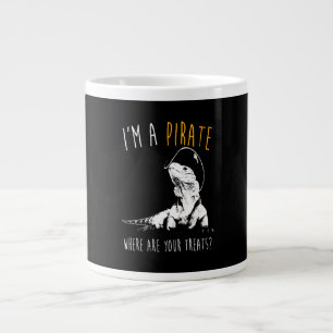 Caneca De Café Grande Eu sou um pirata Iguana